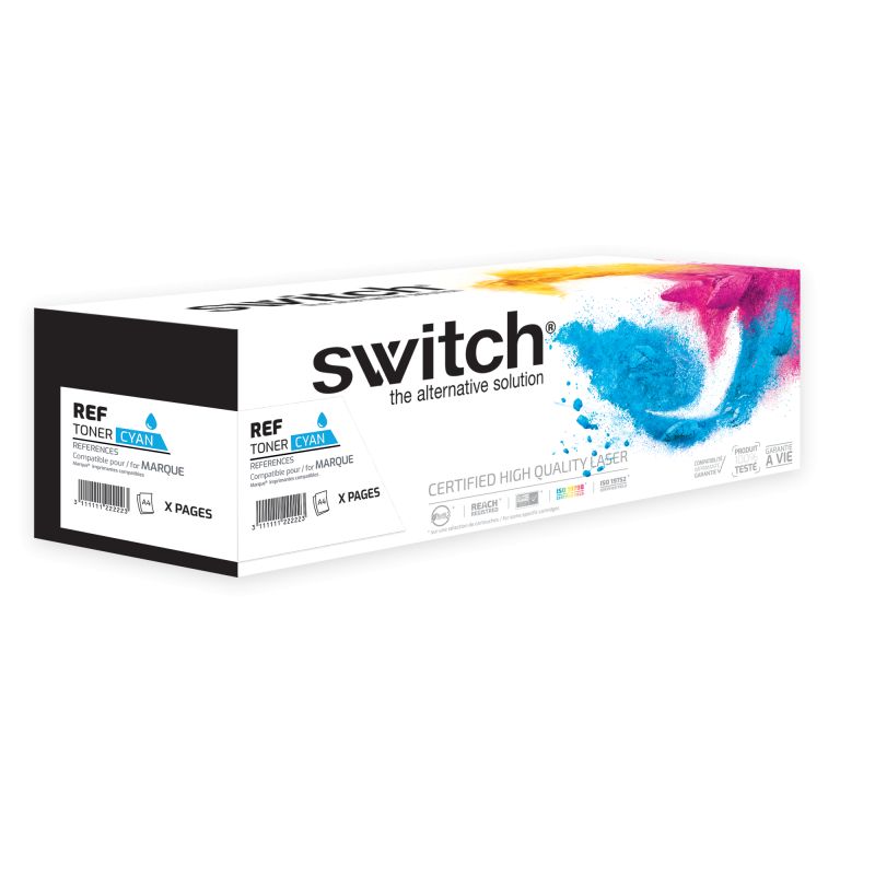 Kyocera Mita TK-590 - SWITCH Toner équivalent à 1T02KVCNL0, TK-590 - Cyan