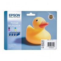 Epson T0556 - Pack x 4 cartuchos de inyección de tinta original C13T05564010 - Negro Cian Magenta Amarillo