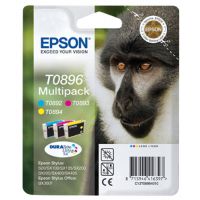 Epson T0896 - Pack x 3 cartuchos de inyección de tinta original C13T08964010 - Pack de 3 colores
