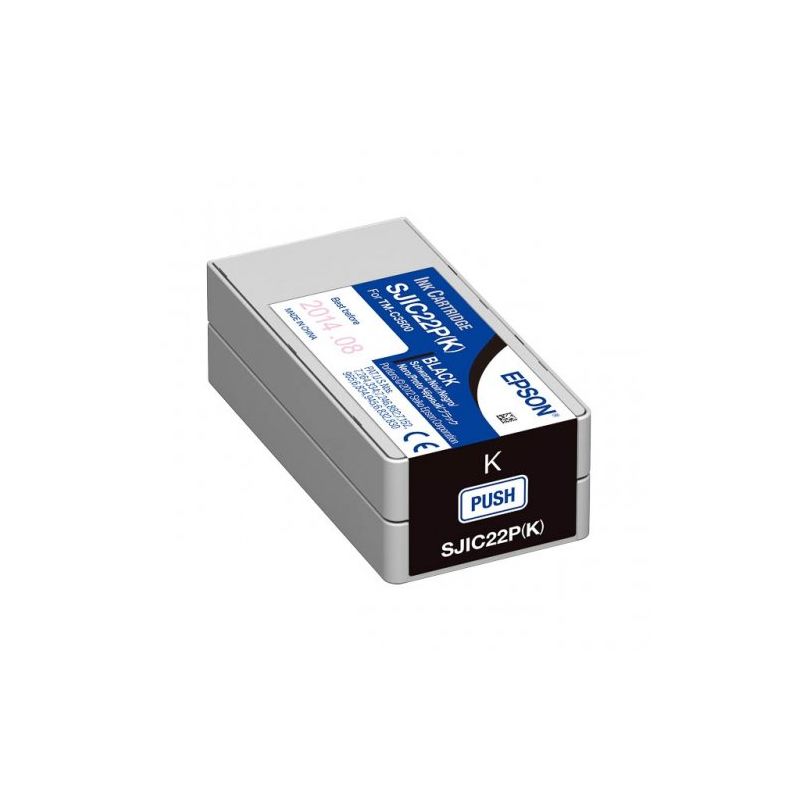 Epson SJIC22P - Cartucho de inyección de tinta original C33S020601, SJIC22P(K) - Negro
