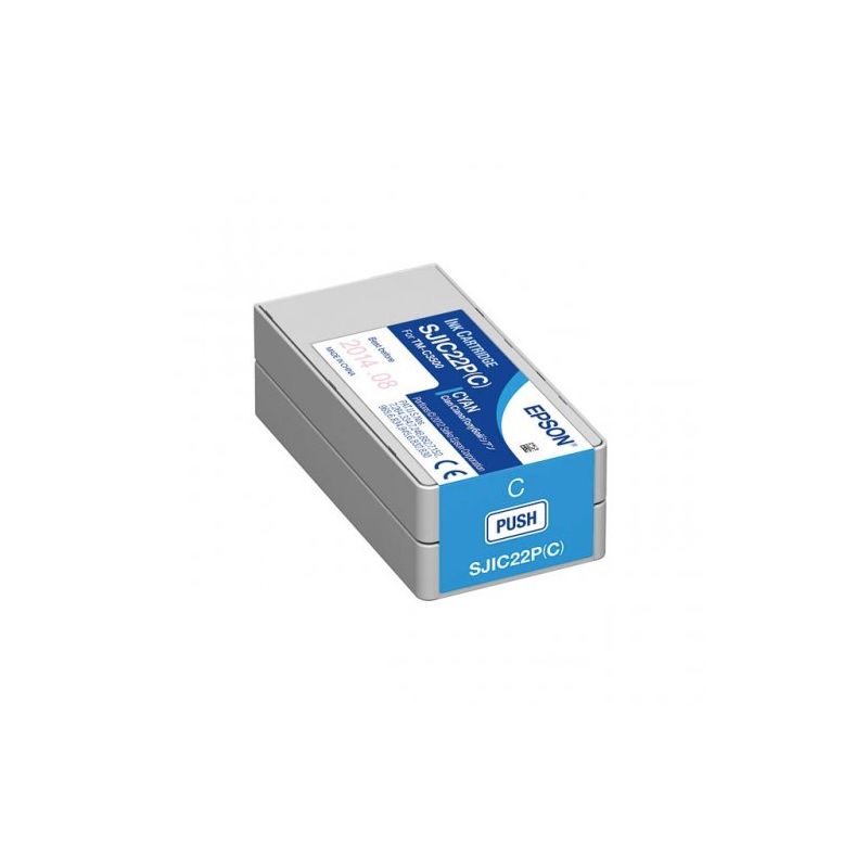 Epson SJIC22P(C) - Cartucho de inyección de tinta original C33S020602, SJIC22P(C) - Cian