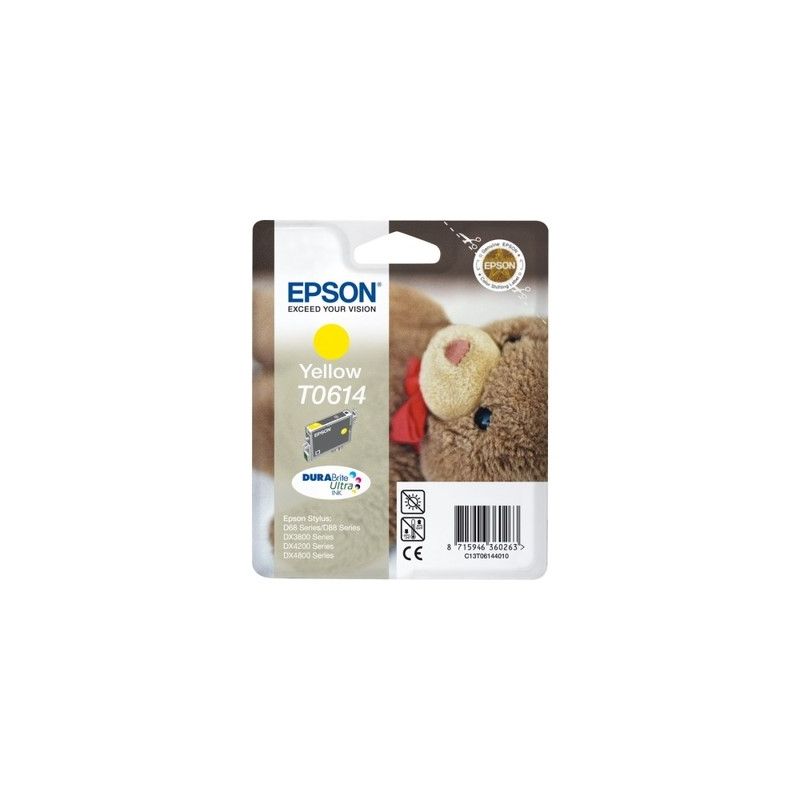 Epson T0614 - Cartucho de inyección de tinta original C13T06144010 - Amarillo