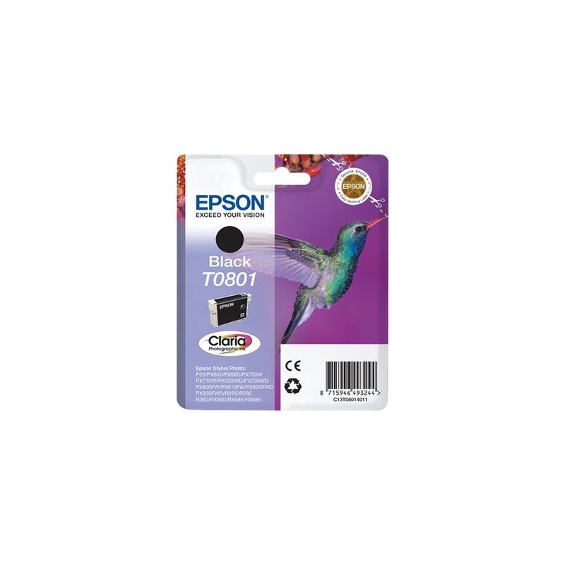 Epson T0801 - Original-Tintenstrahlpatrone C13T08014011 - Black