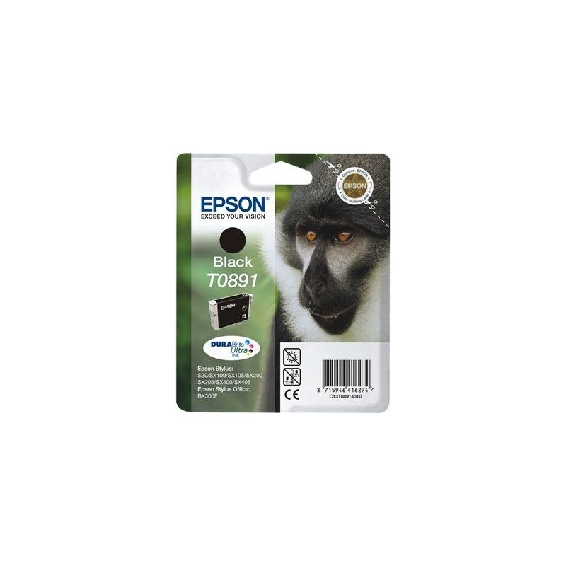 Epson T0891 - Cartucho de inyección de tinta original C13T08914011 - Negro