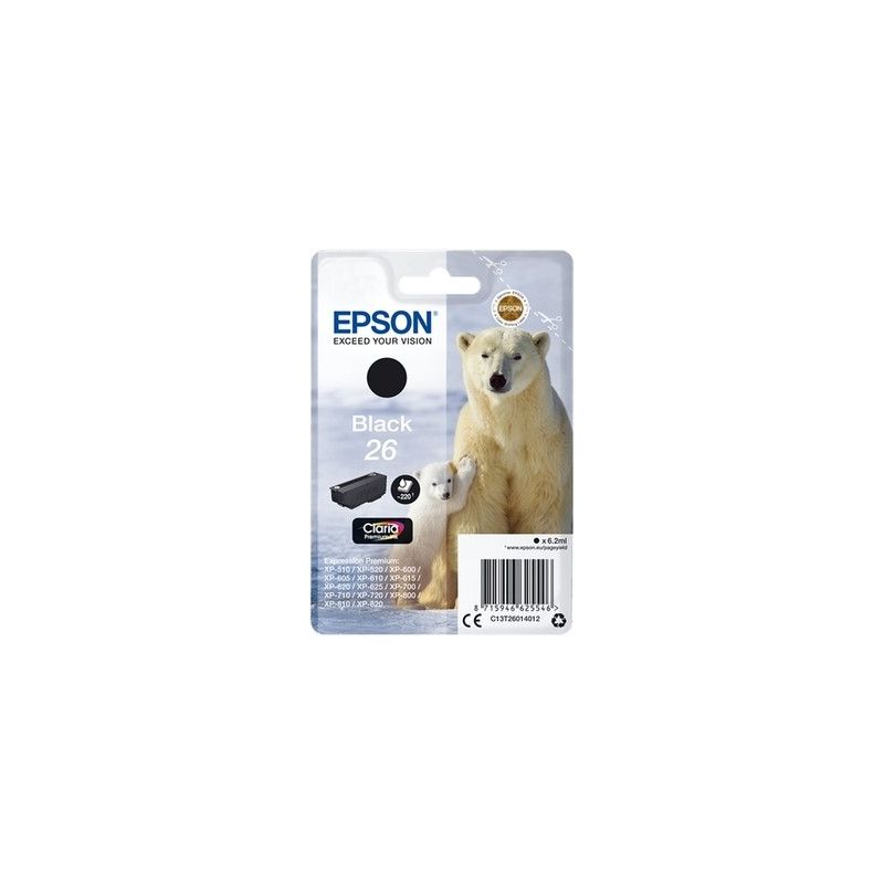 Epson T2601 - Cartucho de inyección de tinta original T260140 - Negro