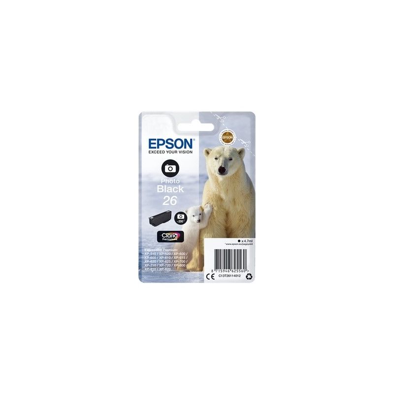 Epson T2611 - Original-Tintenstrahlpatrone T261140 - Black