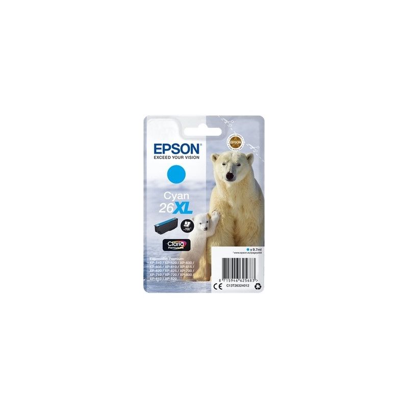 Epson 26XL - C13T26324012 original inkjet cartridge - Cyan