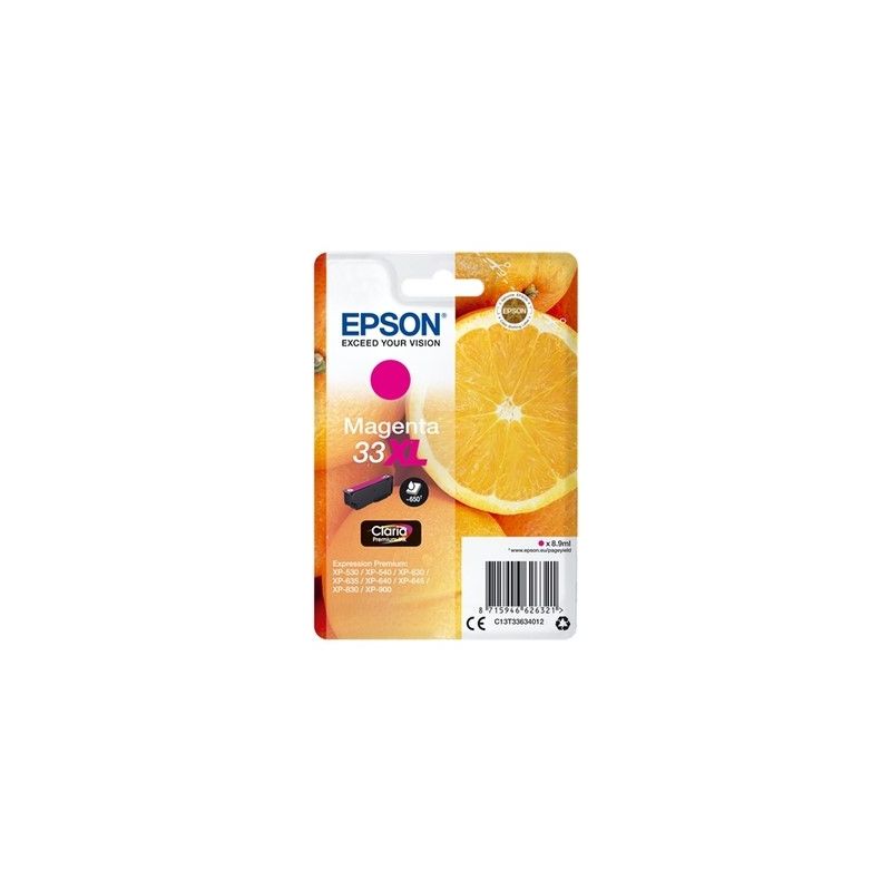 Epson 33XL - Cartucho de inyección de tinta original C13T33634012 - Magenta