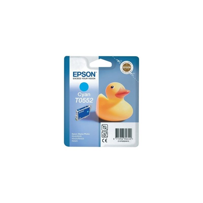 Epson T0552 - Cartucho de inyección de tinta original C13T05524010 - Cian