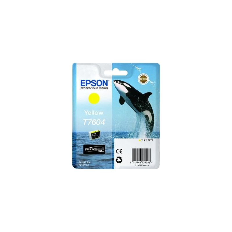 Epson 7604 - Cartucho de tinta original C13T76044010 / T7604 - Amarillo