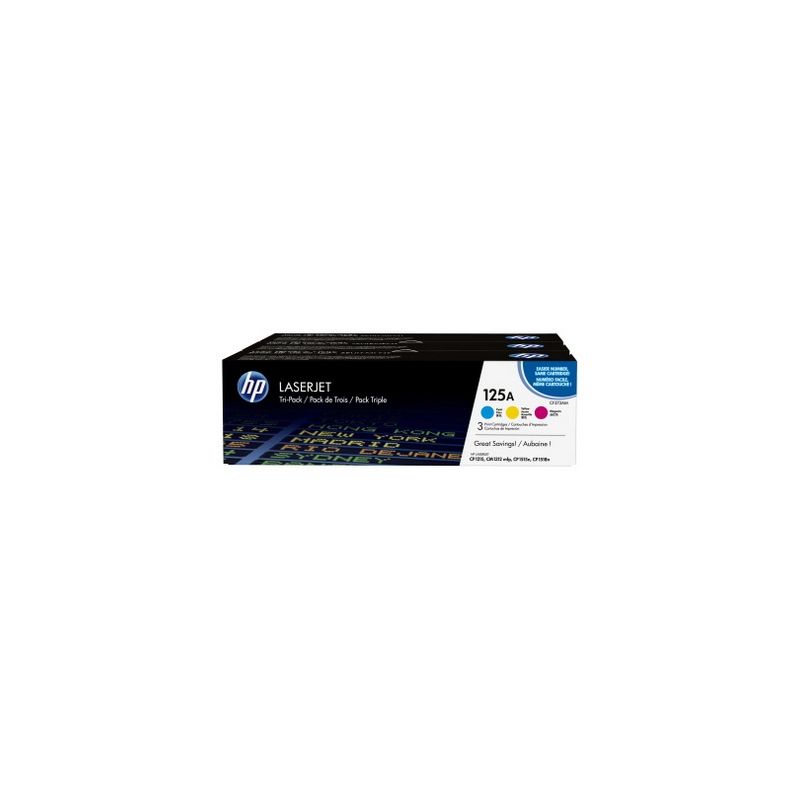 Hp 125A - Pack x 3 CF373AM, 125A original toner - Cyan Magenta Yellow