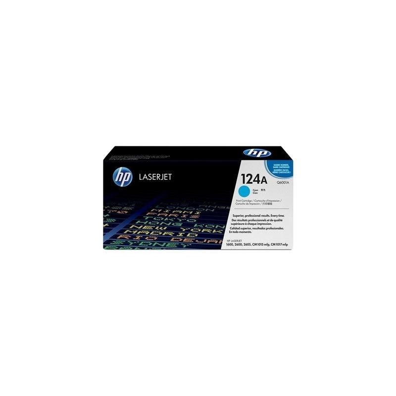 Hp 124A - Q6001A, 124A Original Toner - Cyan