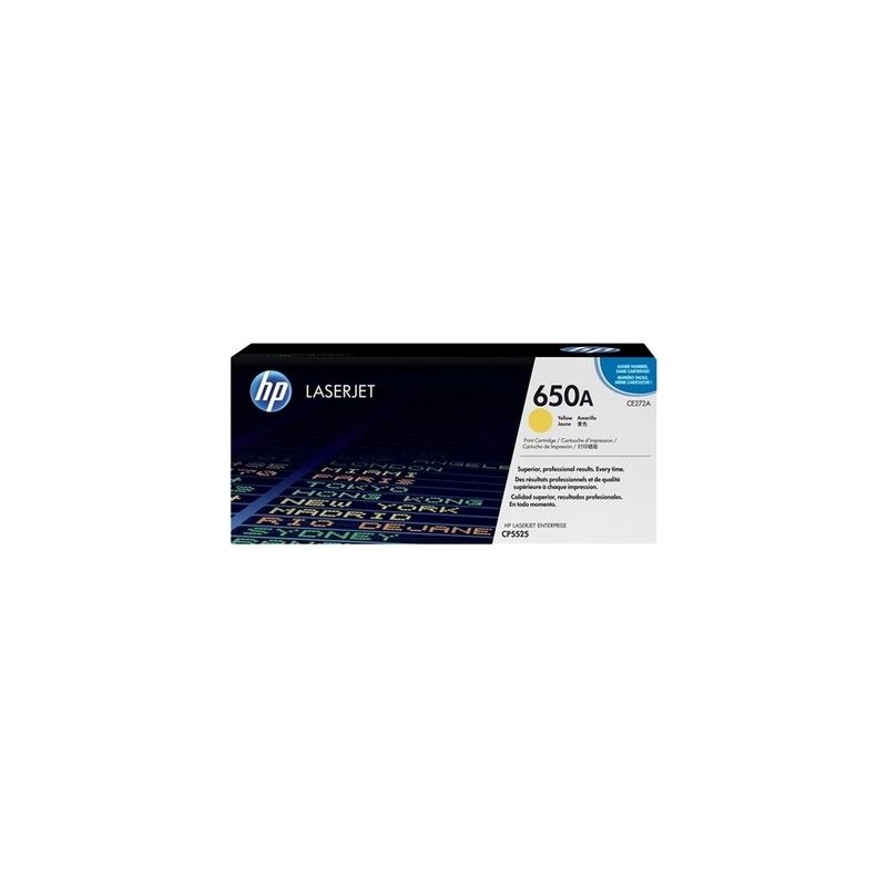 Hp 650A - Toner original CE272A, 650A - Yellow