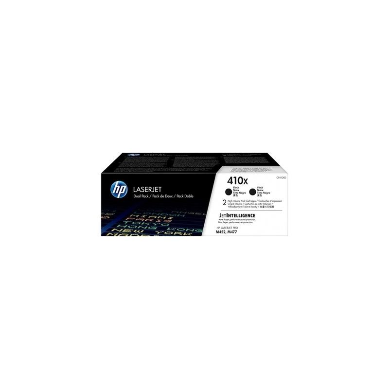 Hp 410X - Pack x 2 Toner original CF410XD - Black