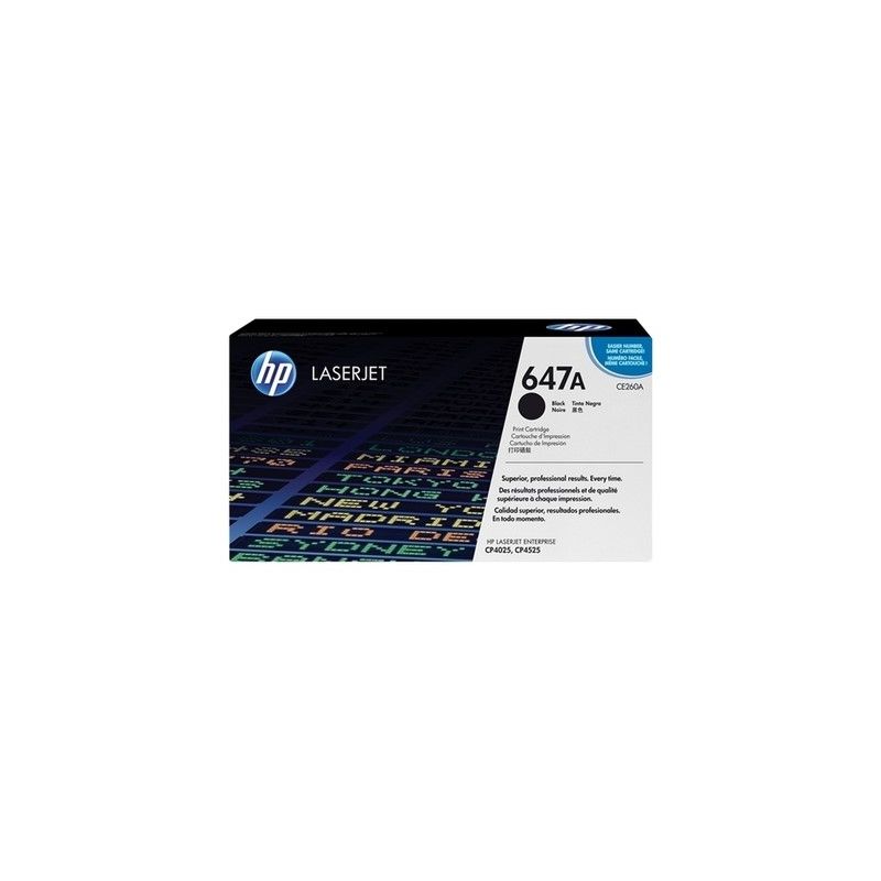 Hp 647A - Toner original CE260A, 647A - Black