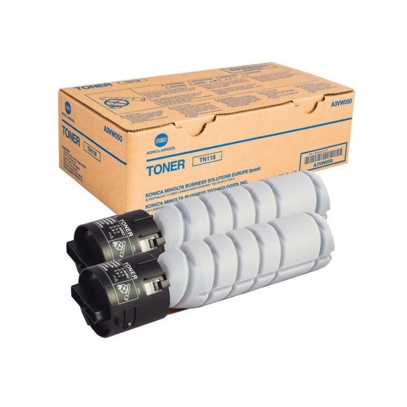 Minolta 118 - Pack x 2 A3VW050, TN118 original toner - Black