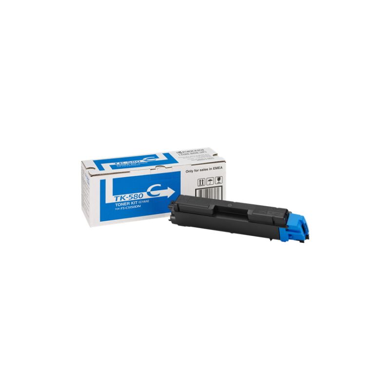 Kyocera Mita TK-580 - Original Toner 1T02KTCNL0, TK580C - Cyan