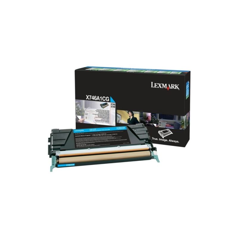 Lexmark X746C - Originaltoner RETURN X746A1CG 59310237, 0X746A1CG - Cyan