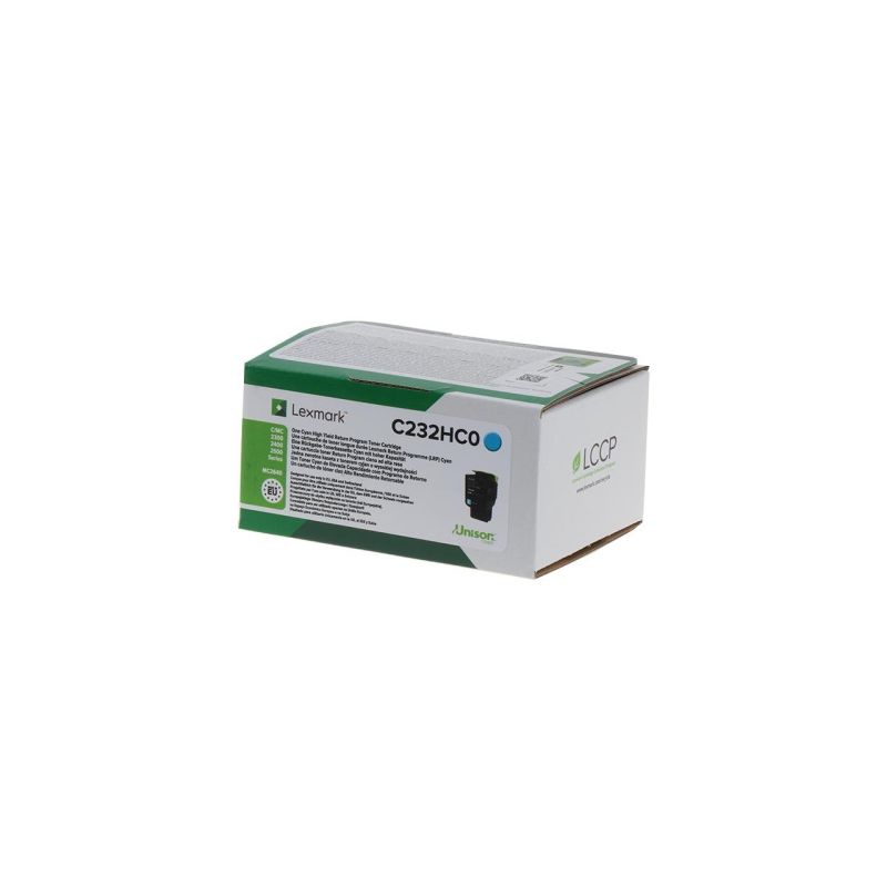 Lexmark 232H - Original Toner C232HC0 - Cyan