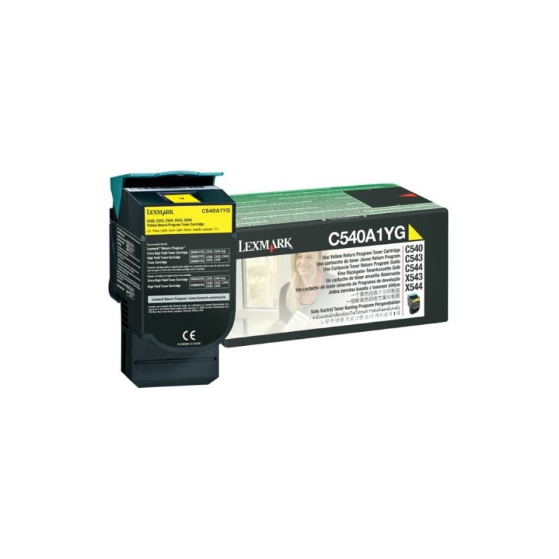 Lexmark 540A - Tóner original 0C540A1YG - Amarillo