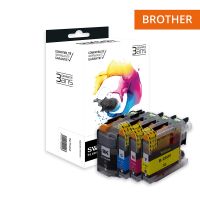 Brother 22U - SWITCH Confezione di 4 getto d’inchiostro, compatibile con LC22U - Nero Ciano Magenta Giallo
