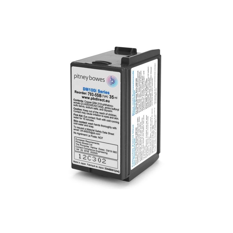 Pitney Bowes 793 - 793-5BI original inkjet cartridge - Postal blue