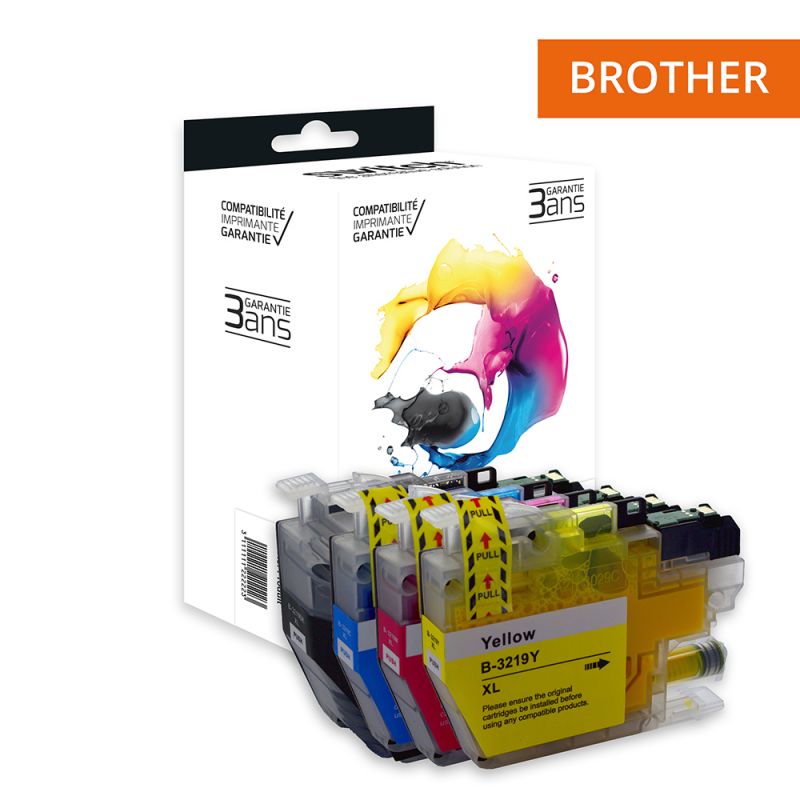 Brother 3219 - SWITCH Confezione di 4 getto d’inchiostro, compatibile con LC3219XL - Nero Ciano Magenta Giallo