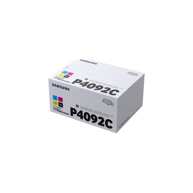 Samsung P4092C - Pack x 4 CLTP4092CELS, SU392A original toner - Black Cyan Magenta Yellow