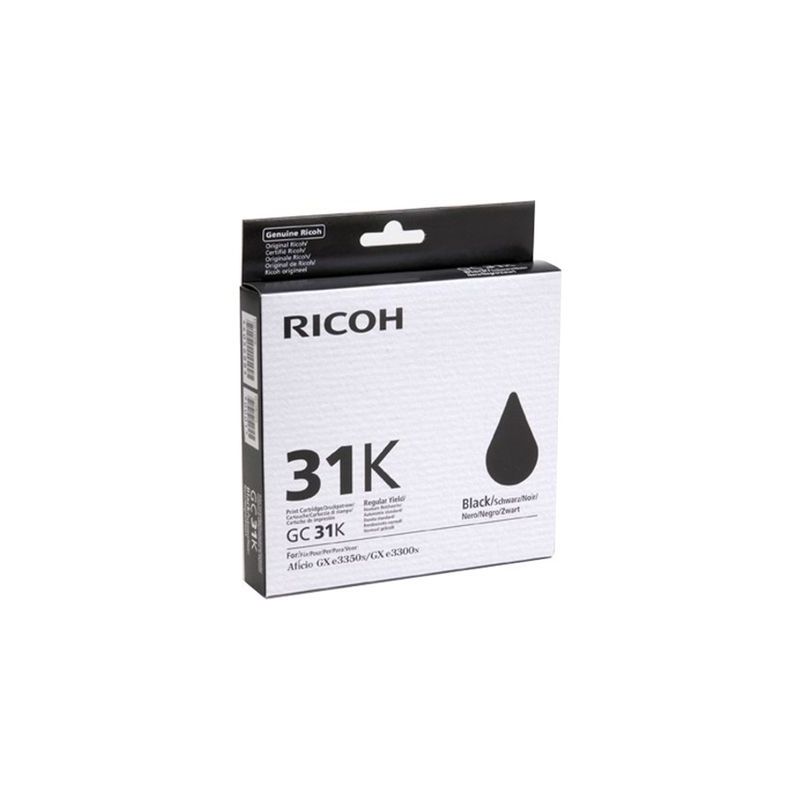 Ricoh GC-31 - Cartucho de inyección de tinta original 405688, GC31K - Negro