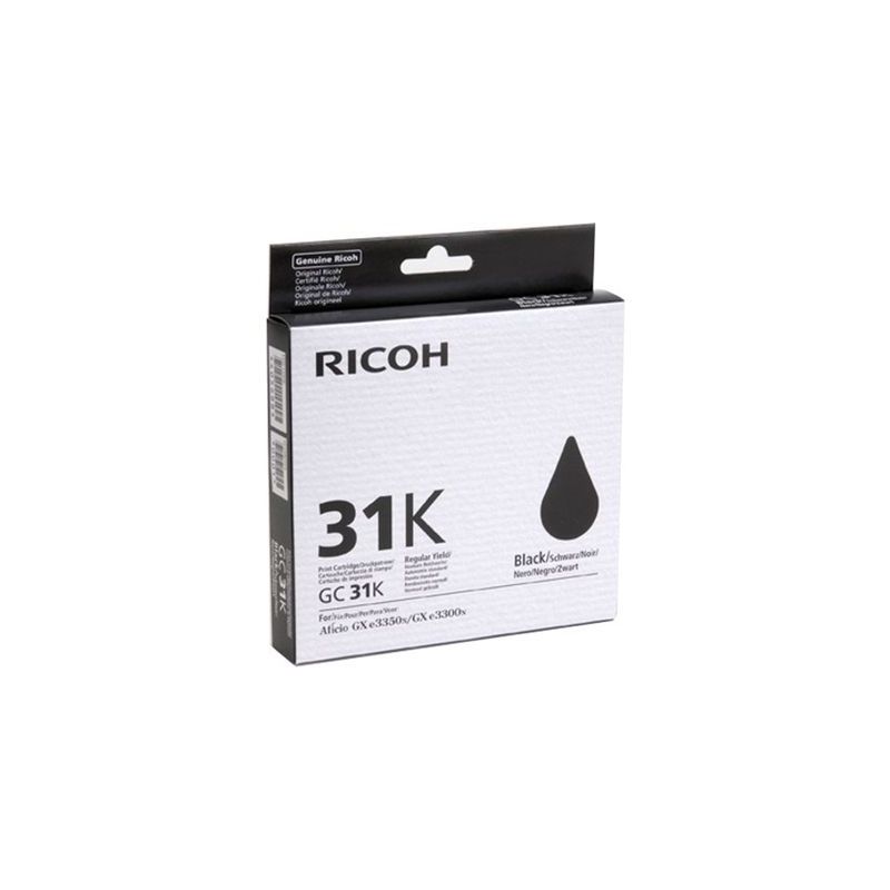 Ricoh GC-31 - Original-Tintenstrahlpatrone 405688, GC31K - Black