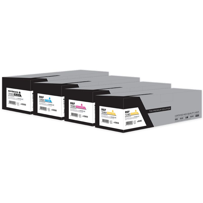 Hp 644A - Confezione di 4 toner compatibili con Q6460A, Q6461A, Q6462A, Q6463A, 644A - BCMY