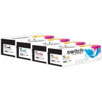 Epson C3800 - SWITCH Pack x 4 Toner équivalent à C13S051127, C13S051126, C13S051125, C13S051124