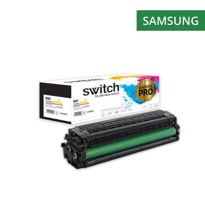 Samsung Y504 - SWITCH Tóner 'Gama PRO' equivalente a CLT-Y504SELS - Amarillo