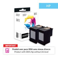 Hp 62XL - SWITCH Pack x 2 C2P05AE  compatible inkjet cartridge - Black
