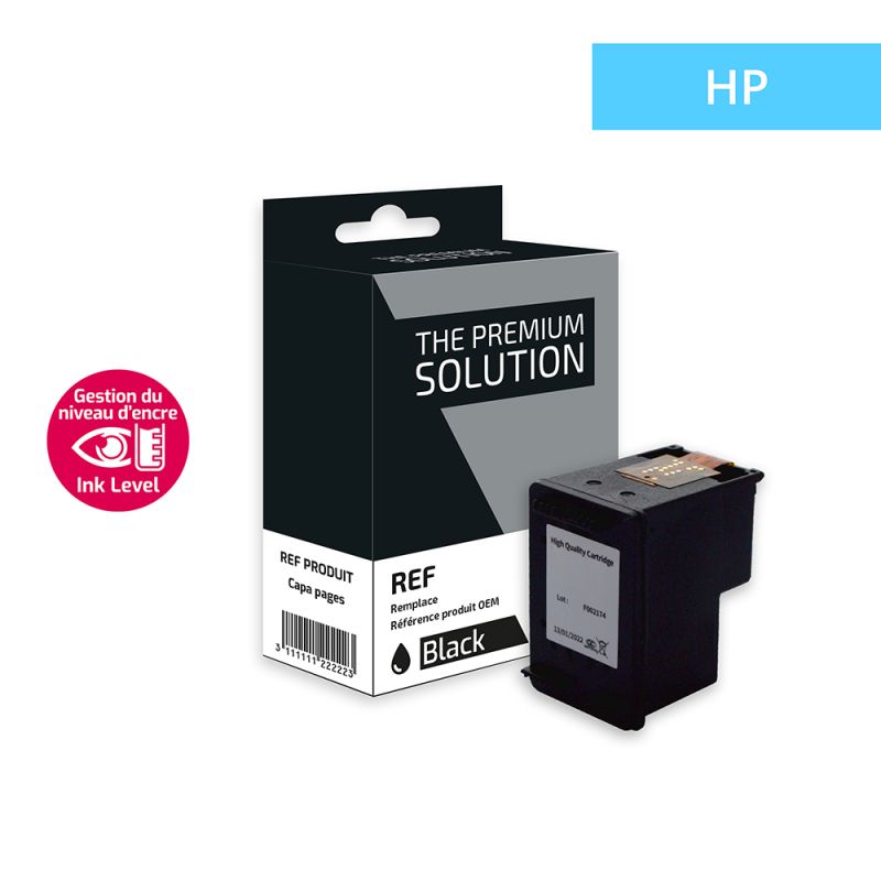 Hp 652XL - Cartuccia “Ink Level” a getto d’inchiostro compatibile con F6V25AE - Nero