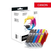 Canon 570XL/571XL - SWITCH Confezione di 5 getto d’inchiostro compatibile con PGI570XL, CLI571XL - BPBCMY