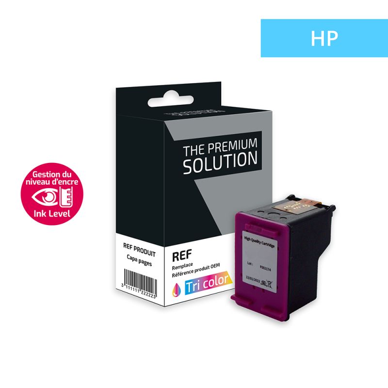 Hp 650XL - “ink level” cartuccia a getto d’inchiostro compatibile con CZ102AE - Tricolore