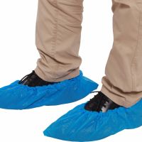 Cubrezapatos desechables 40cm x 16cm, PE 25μ Azul - Bolsa de 100
