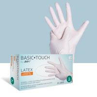 Disposable Latex Glove BASIC-TOUCH powder-free non-sterile size M - Box of 100