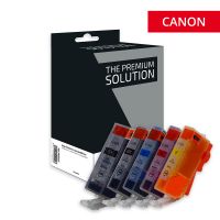 Canon 525/526 - Pack x 5 cartuchos de inyección de tinta equivalentes a PGI525, CLI526 - Negro Cian Magenta Amarillo Foto