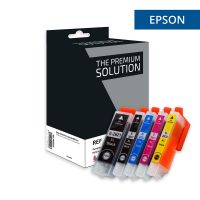 Epson 26XL - Confezione di 5 getto d’inchiostro compatibile con C13T26364012 - Nero Ciano Magenta Giallo Foto