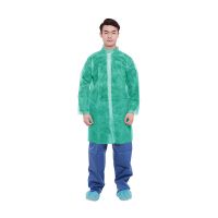 Single-use zipped gown PP25g/m2 without pocket - Green XXL