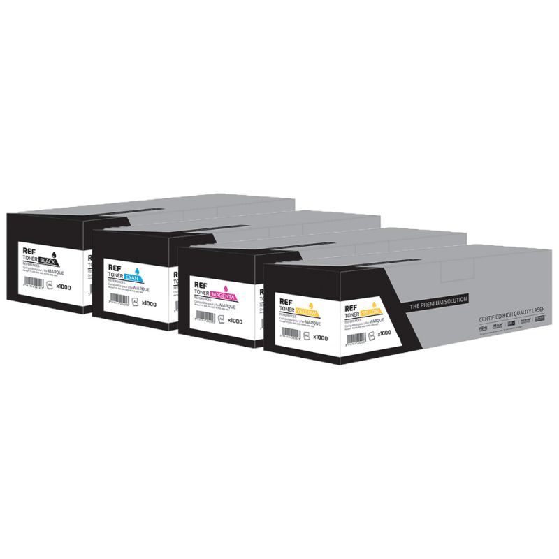 Dell 3100 - Pack x4 Toner équivalent à 593-10067, 593-10061, 593-10062, 593-10063 - BCMY