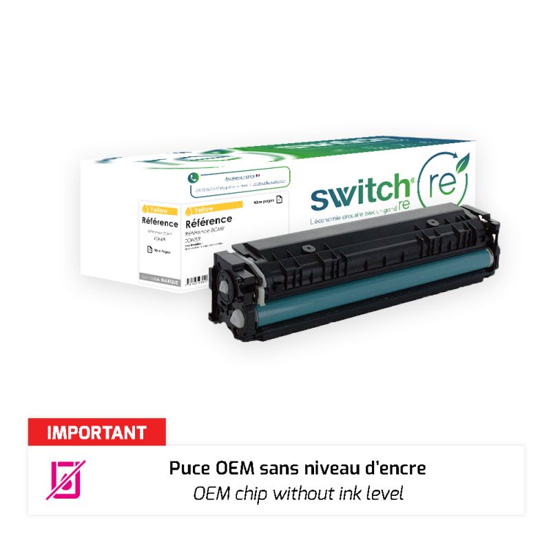Hp 415A - SWITCH RE OEM W2032A, 415A compatible toner chip - Yellow