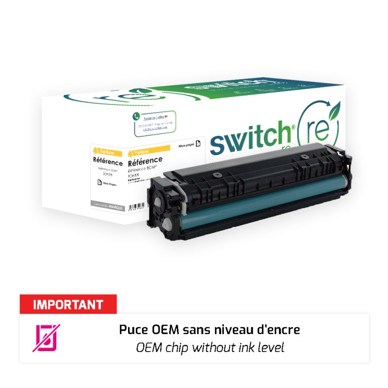 HP 415X - SWITCH RE Toner Chip OEM Equivalente a W2032X, 415X - Giallo
