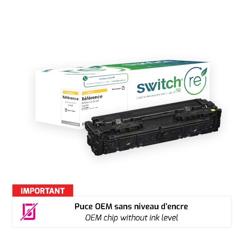 Hp 207X - SWITCH RE Tóner con chip OEM equivalente a W2212X, 207X - Amarillo