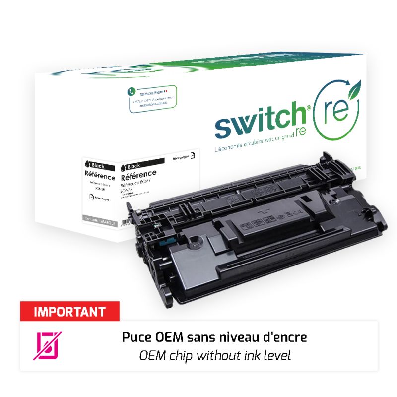 Hp 59A - SWITCH RE Tóner con chip OEM equivalente a CF259A, 59A - Negro