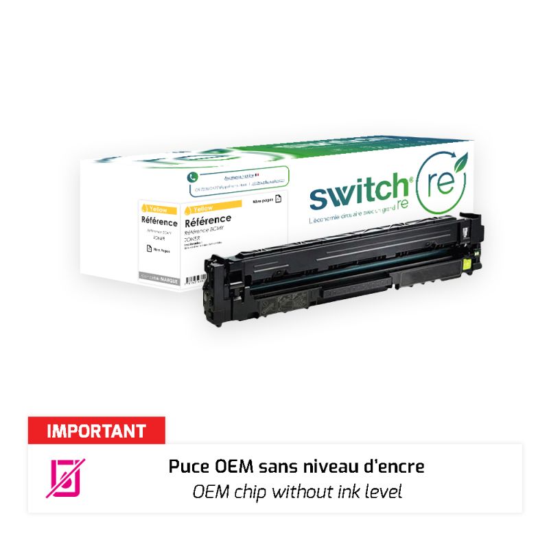Hp 216A - SWITCH RE OEM W2412A, 216A compatible toner chip - Yellow