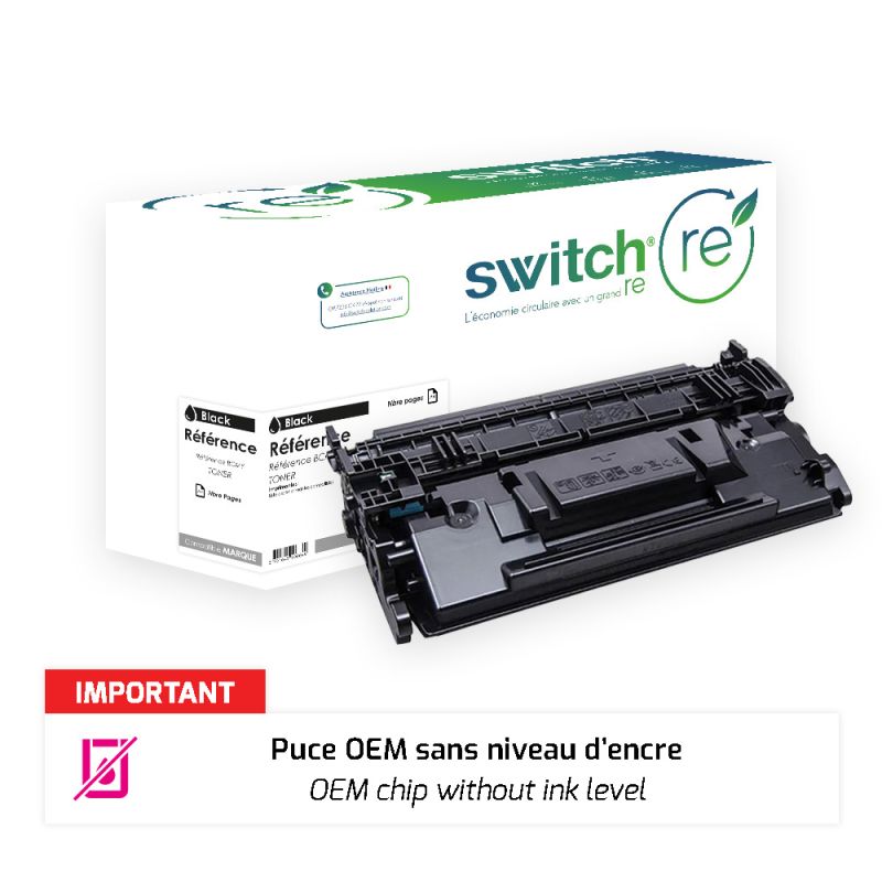 Canon 056H - SWITCH RE Tóner con chip OEM equivalente a 056H, 3008C002 - Negro