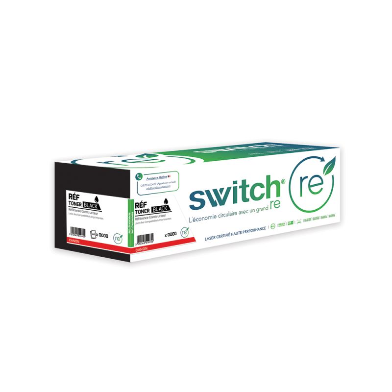 Canon 056H - SWITCH Pack x 3 Tóner con chip OEM equivalente a 056H, 3008C002 - Negro